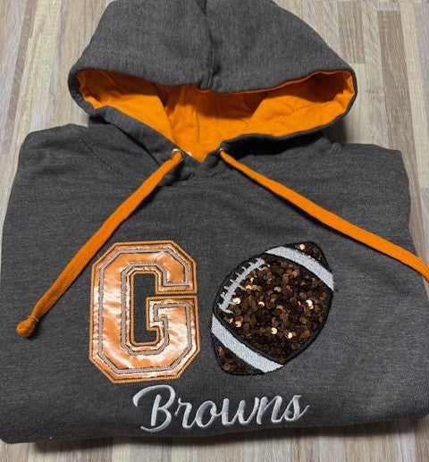 Browns Sequin Hoodie